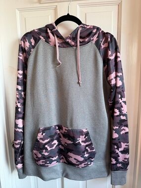 Empyre Gray Hoodie with Pink Camo Accents